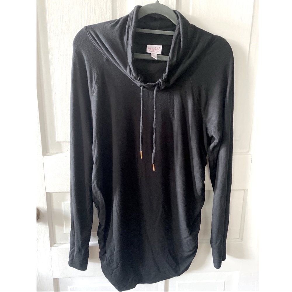 Isabel Maternity long Sleeve with Cowl Neck. Black. EUC. Small.
